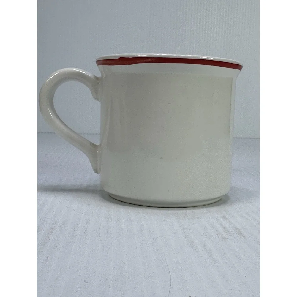 Vintage Ceramic Mans Face Mustache Mug Coffee Top Hat Bow Tie White